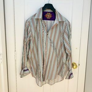 Robert Graham Striped Shirt, XXL